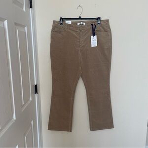 NWT Croft & Barrow Bootcut Camel Corduroy Pants Women’s Size 18 Short